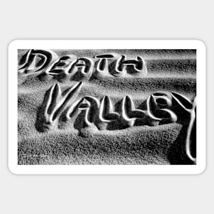 Death Valley - Black and White Sticker